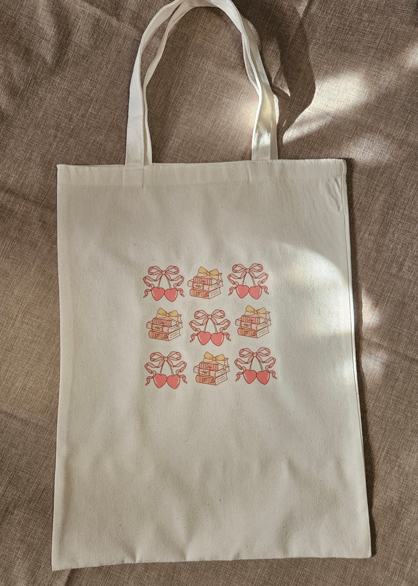 Bows and Books - Large Tote Bag