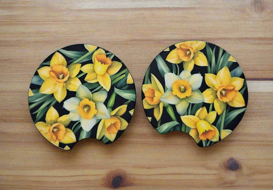 Daffodil Car Coasters