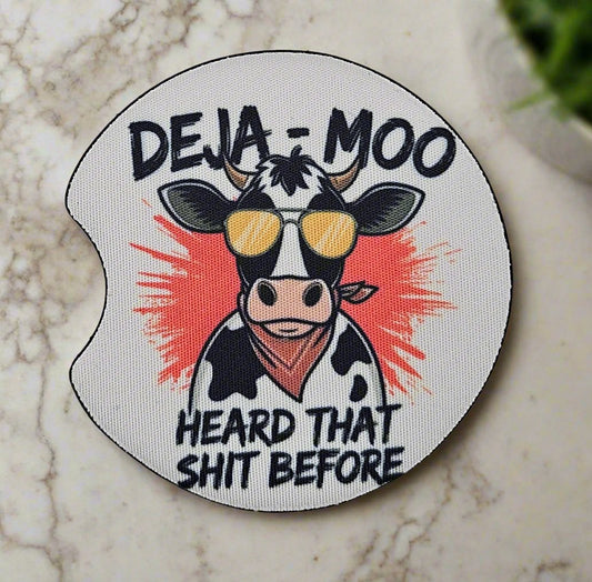 Deja Moo Car Coasters