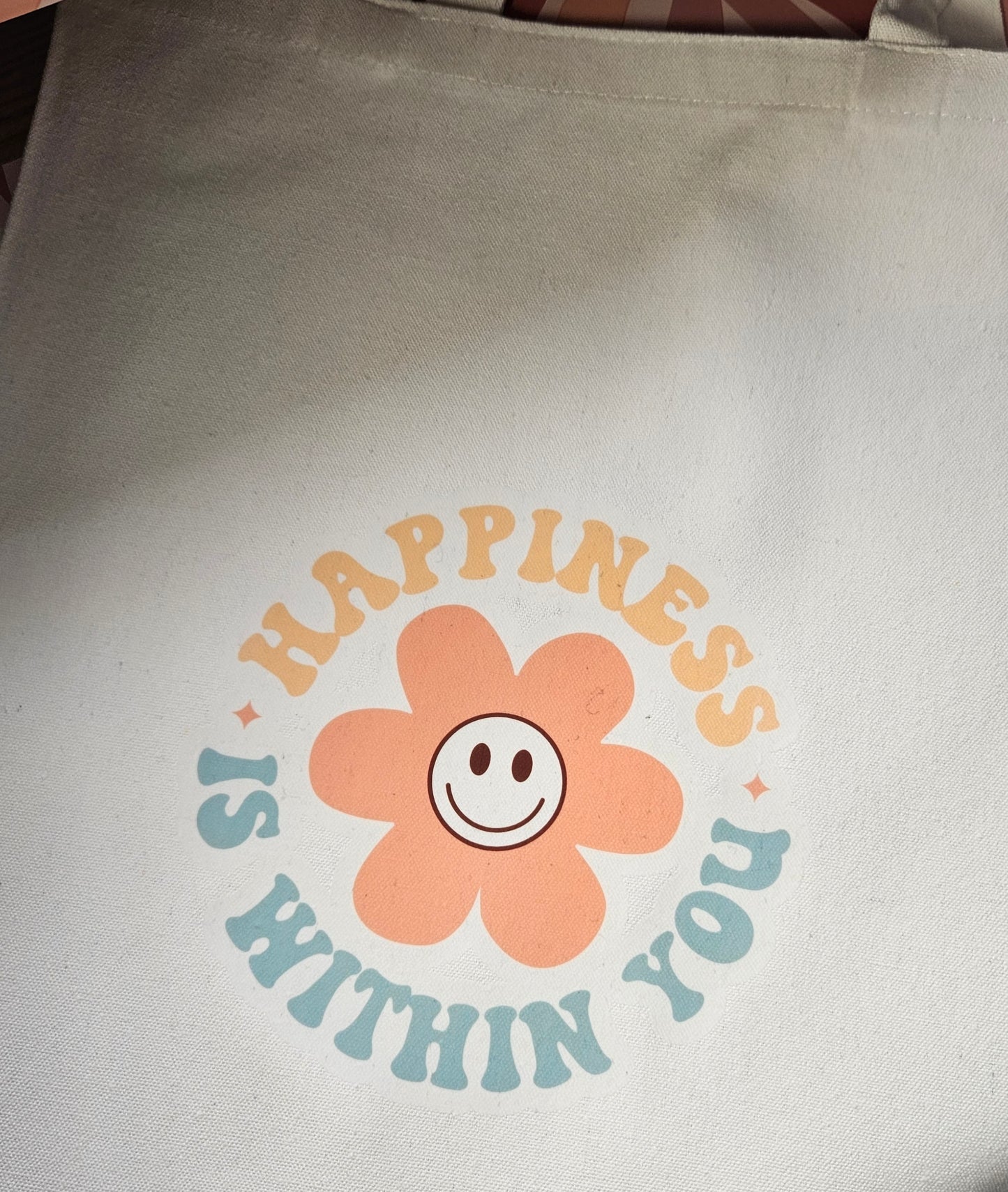 Happy Flower - Large Tote Bag