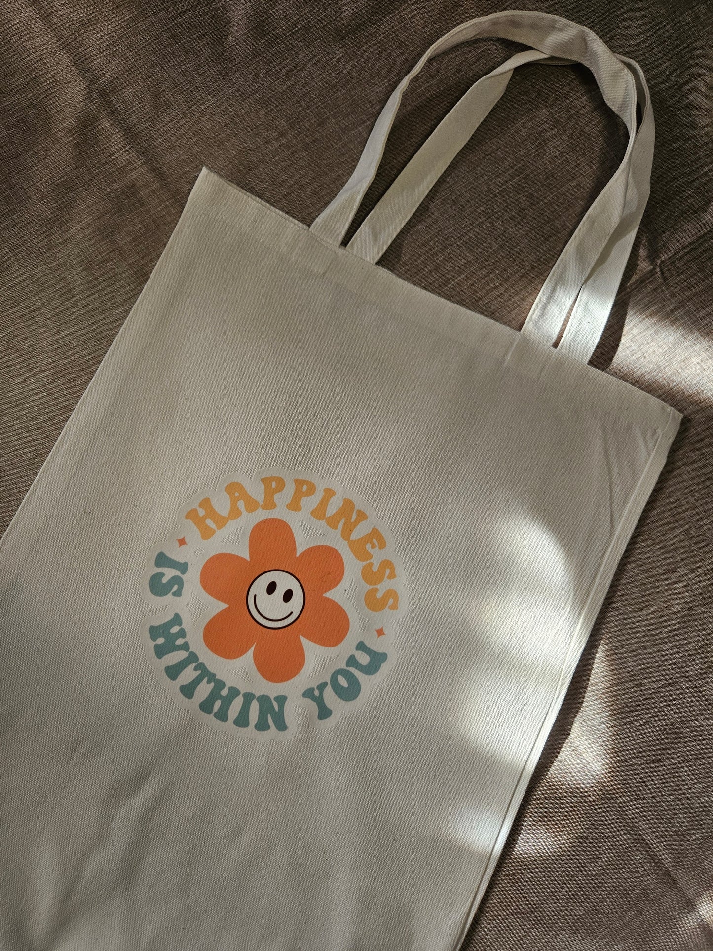 Happy Flower - Large Tote Bag