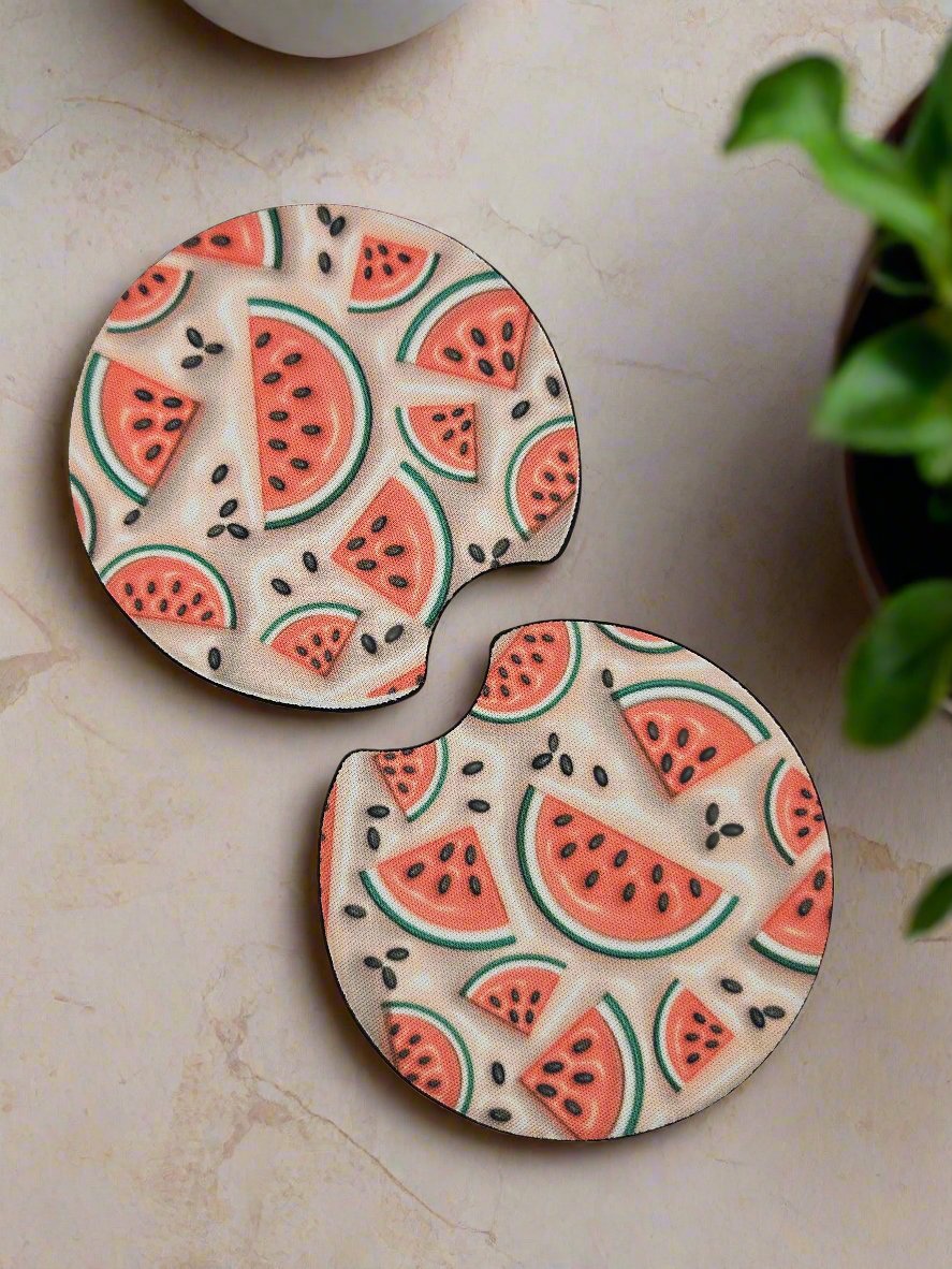 Fun Watermelon Car Coasters